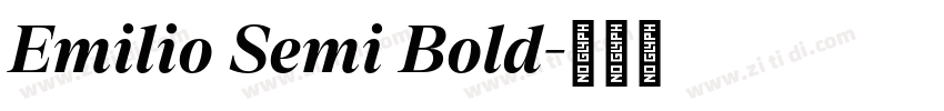 Emilio Semi Bold字体转换
